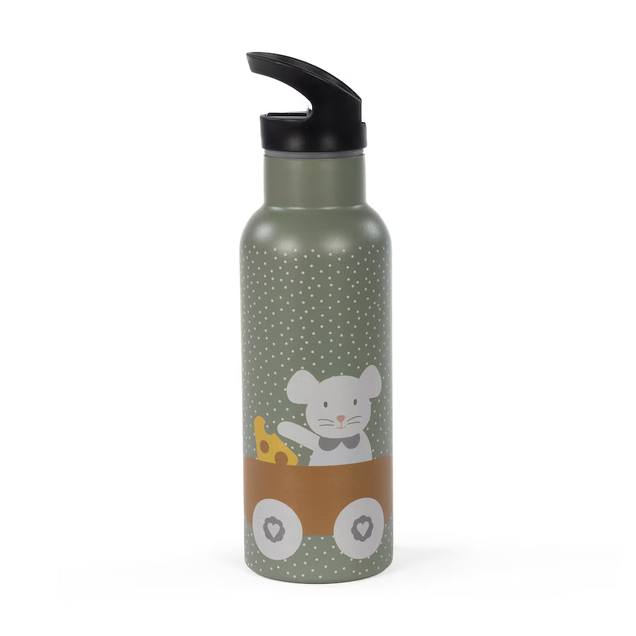 Para Comer Walking Mum Botella Térmica Con Pajita Ratoncito Poppy Musgo verde para bebe