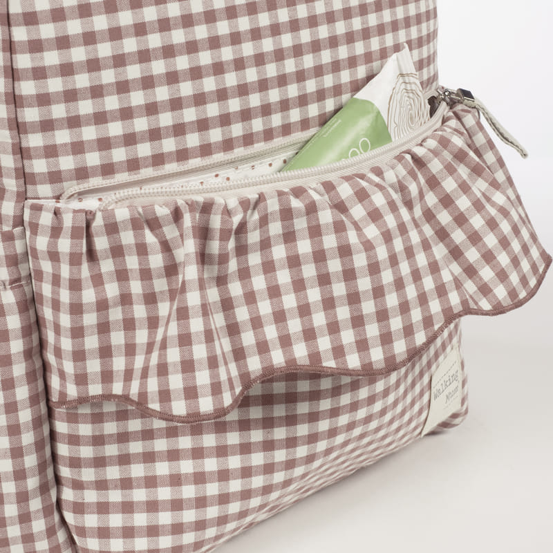 Bolsos Y Mochilas Walking Mum Mochila Praliné Vichy Moka multicolor para bebe