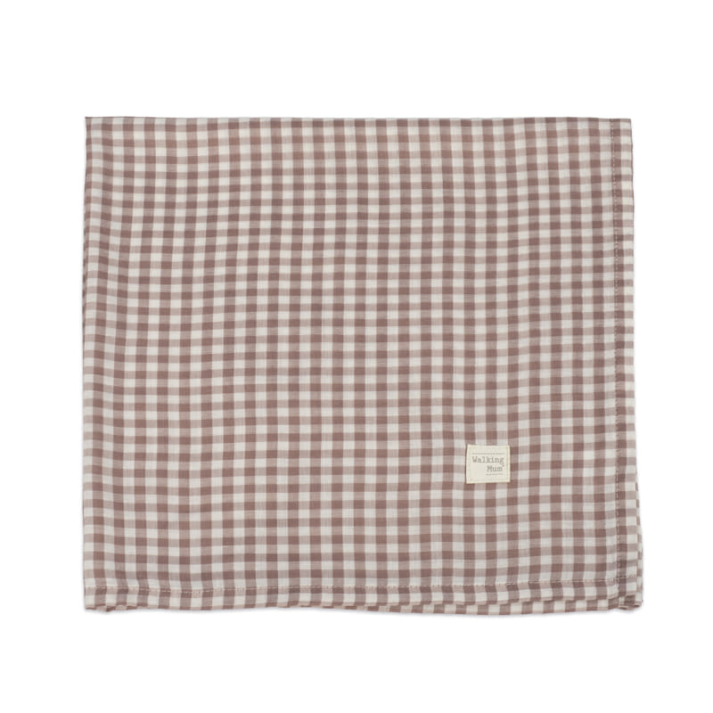 Paseo Walking Mum Muselina Bambú 120X120 Cm Praliné Vichy Moka multicolor para bebe