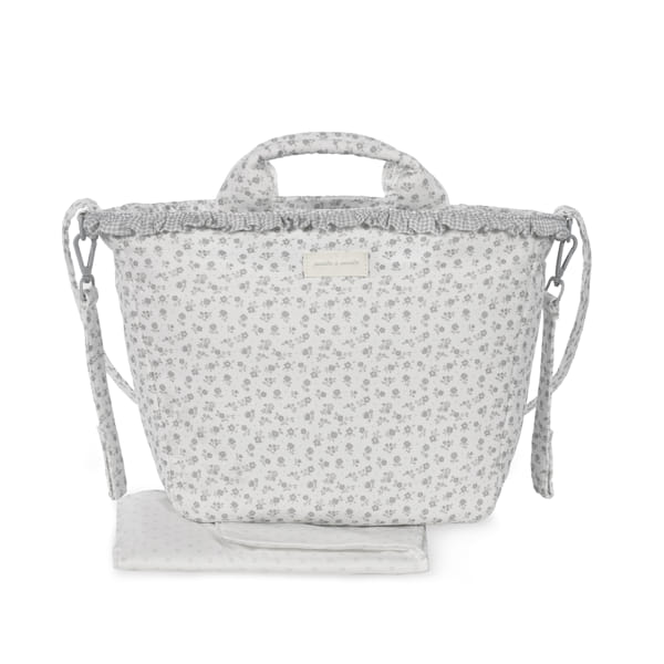 Paseo Pasito A Pasito Bolso Canastilla Little Bloom Flowers Gris multicolor para bebe