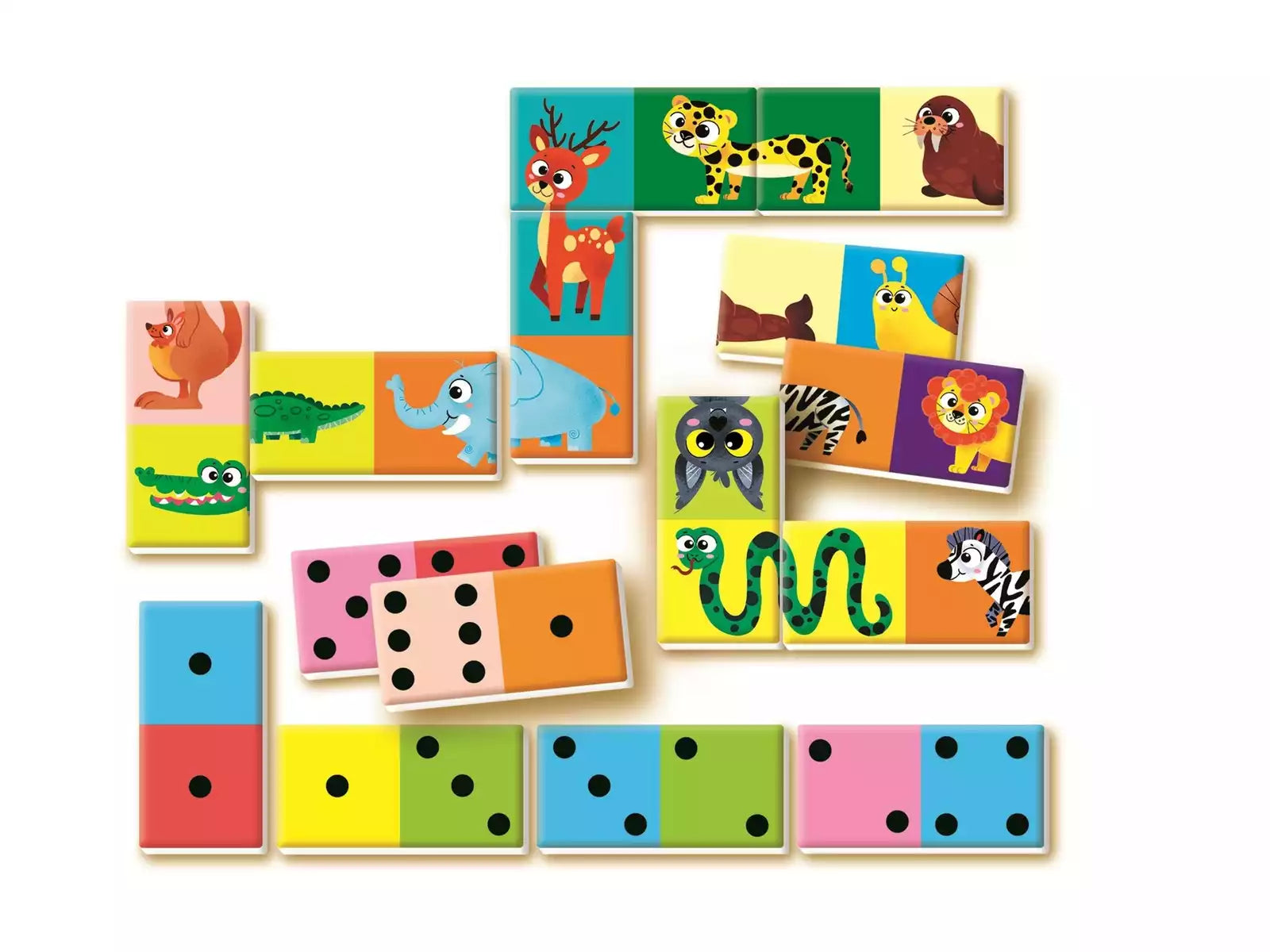 Juegos De Mesa Clementoni Dominó Números Y Animales multicolor para niños