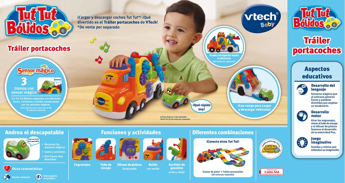 Vehículos Y Radiocontrol Vetch Trailer Portacoches Carga Y Descarga multicolor para bebe