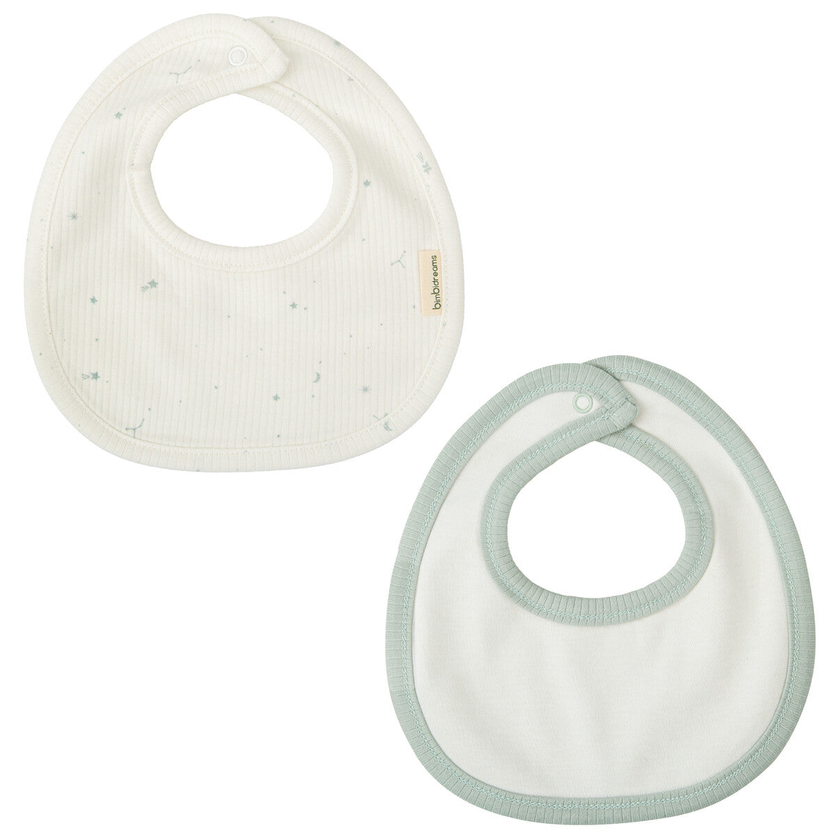 Para Comer Bimbidreams Set 2 Baberos 19X19 Cm Orión Blanco/Azul multicolor para bebe