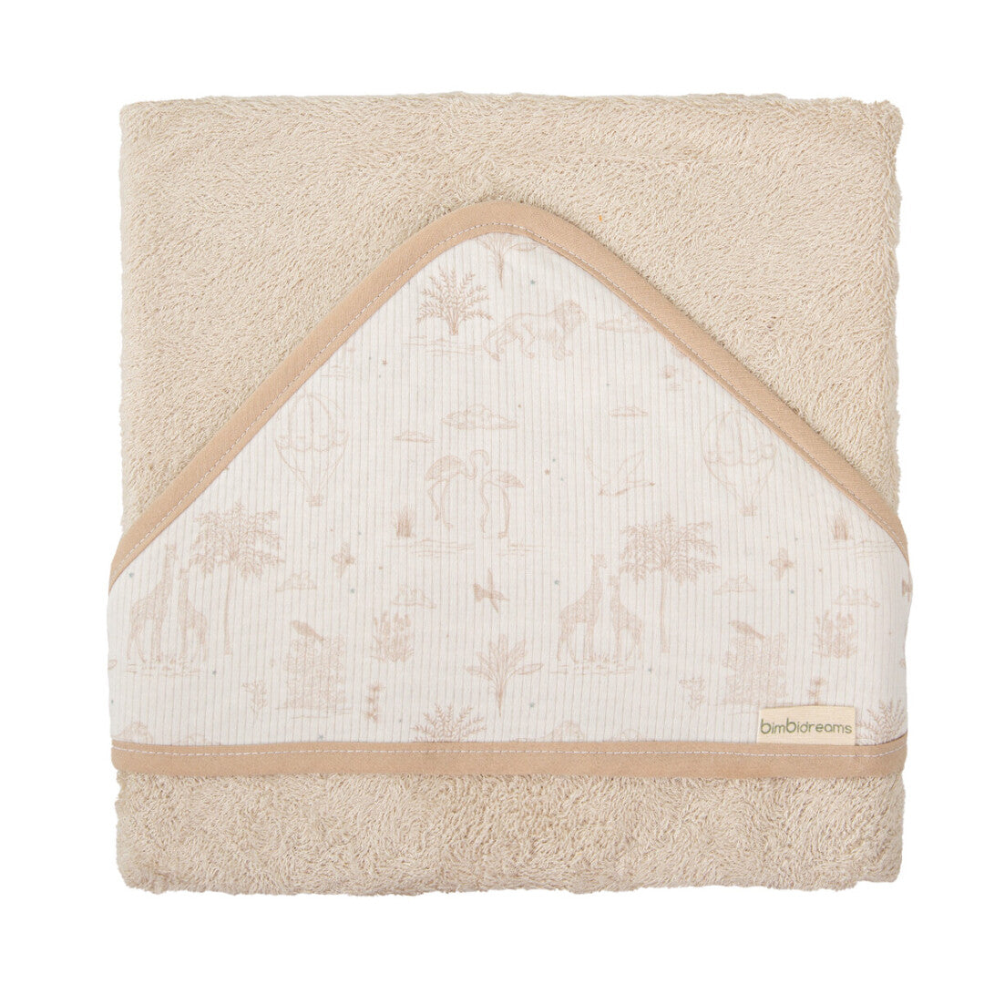 Baño Bimbidreams Maxicapa De Baño 100X100 Cm Noe Blanco /Lino multicolor para bebe