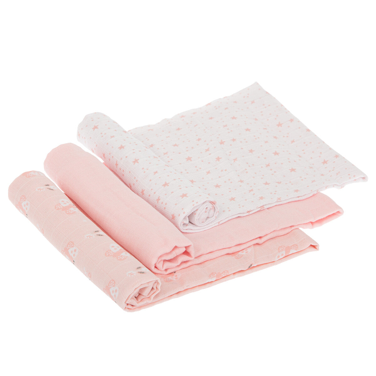 Paseo Bimbidreams Mon Baby Pack 3 Muselinas 80X80 Cm Stars Rosa multicolor para bebe
