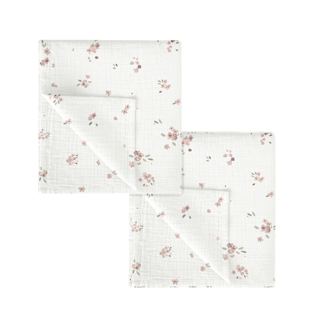 Paseo Bimbidreams Set 2 Gasitas Bambú 60X60 Cm Monet Blanco/Rosa multicolor para bebe