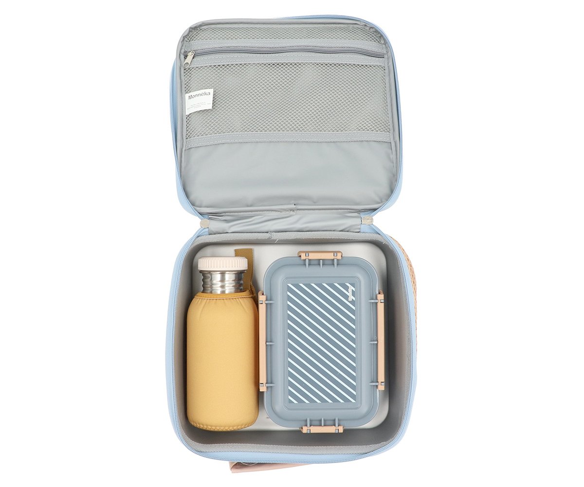 Para Comer Monnëka Nevera Rígida Stripes Azul multicolor para niños