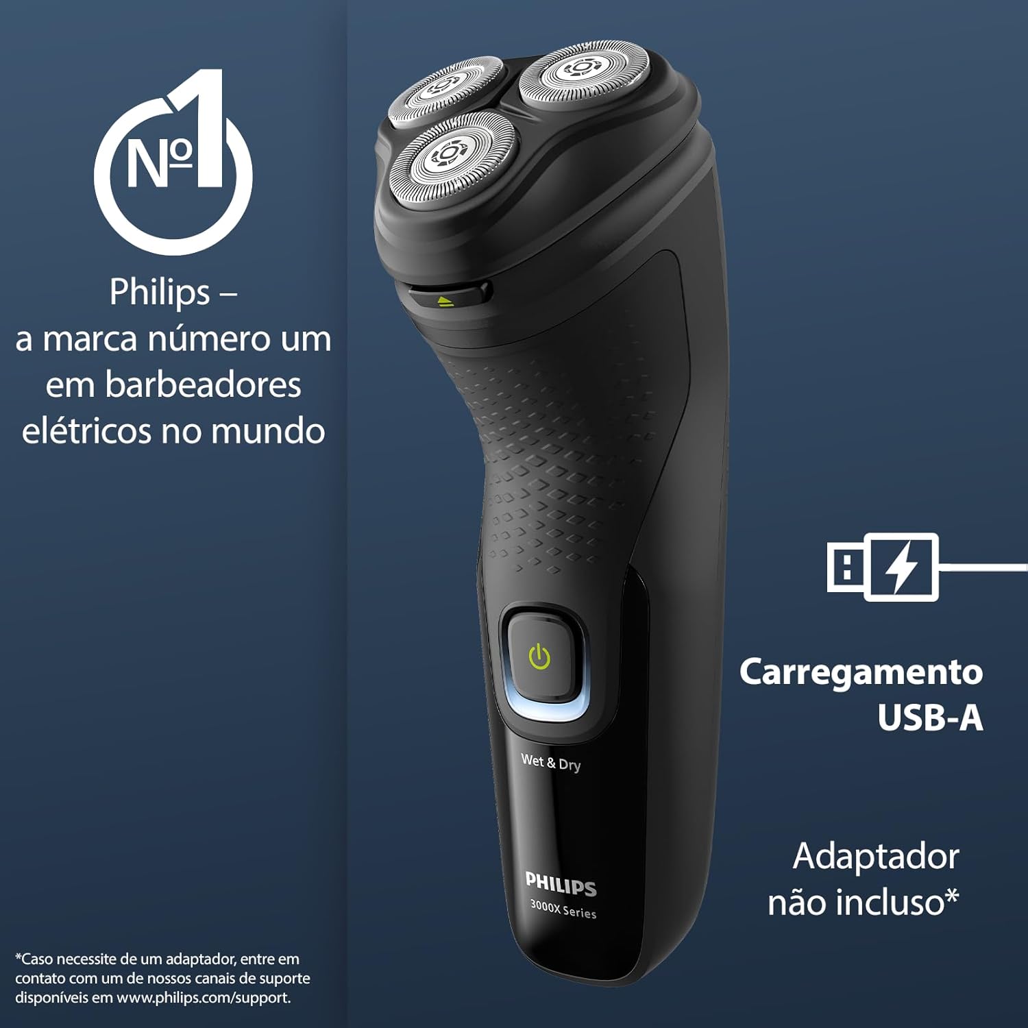 Pequeño Electrodoméstico Philips Shaver 3000 negro para hombre