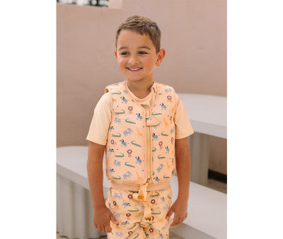 Baño Monnëka Chaleco Flotador Aprendizaje Wild Animals multicolor para niños