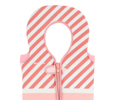 Baño Monnëka Chaleco Flotador Aprendizaje Stripes Bloom & Blush multicolor para niños