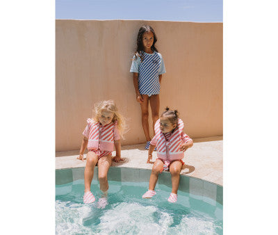 Baño Monnëka Chaleco Flotador Aprendizaje Stripes Bloom & Blush multicolor para niños