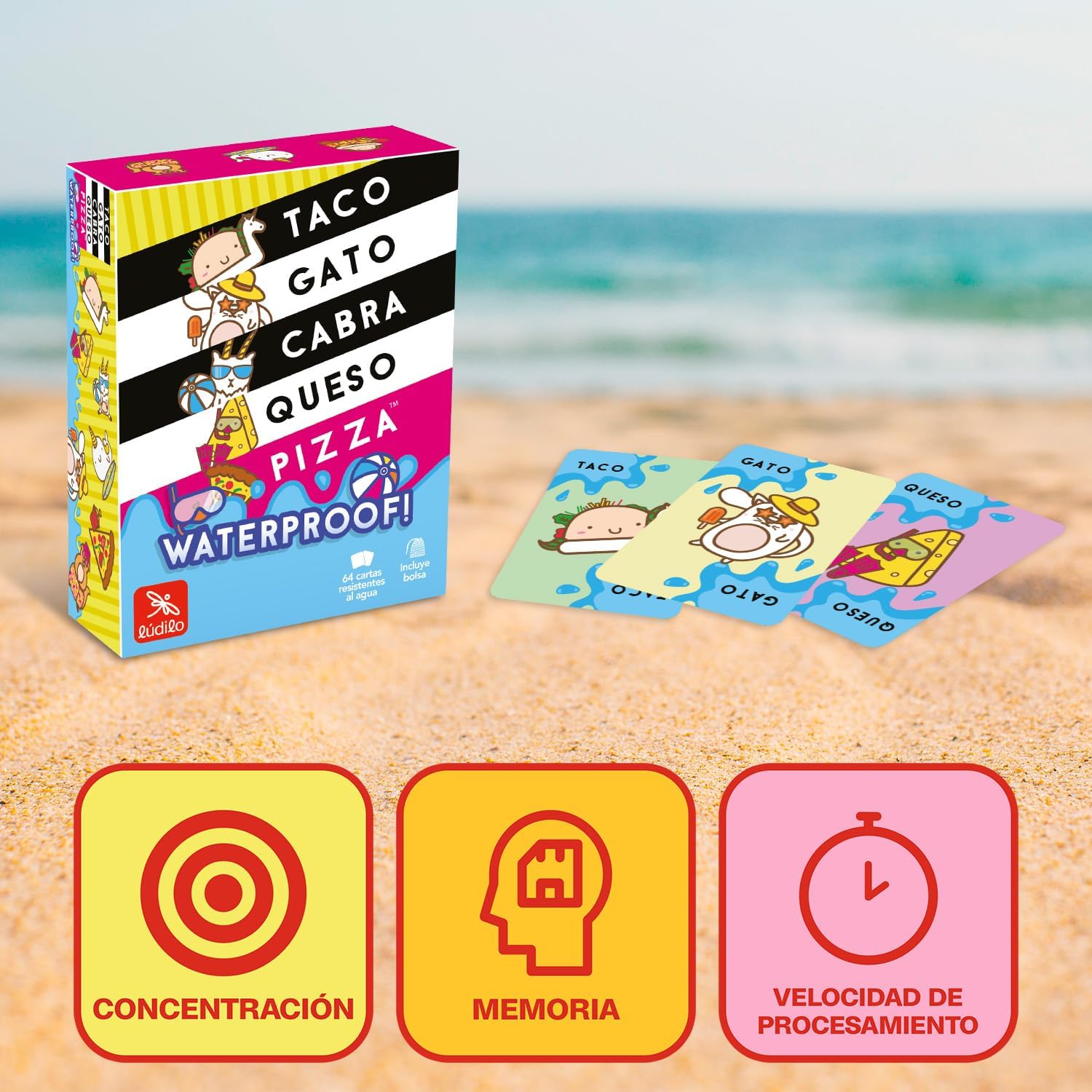 Juegos De Mesa Ludilo Taco, Gato Waterproof multicolor para unisex