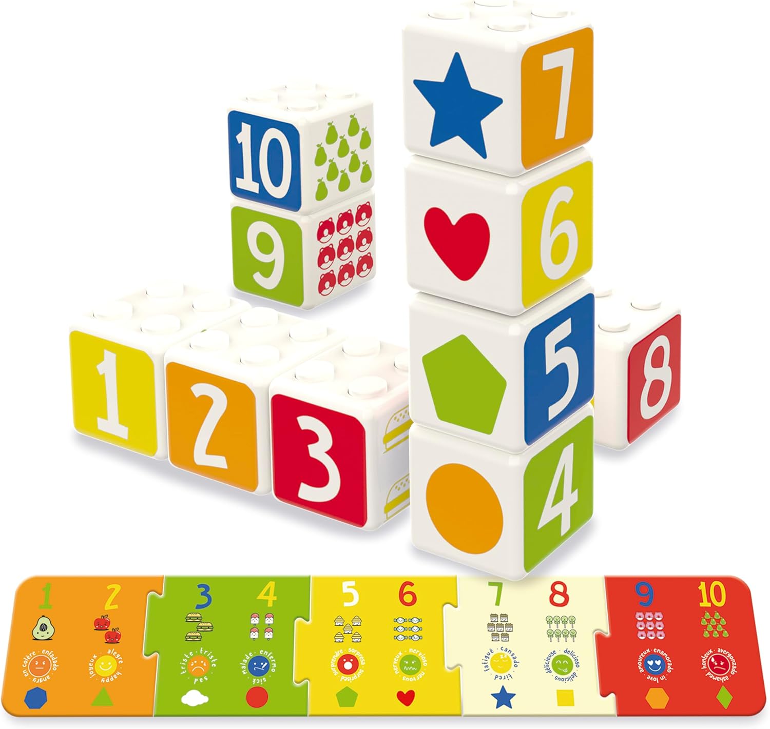 Juegos De Mesa Educa Edu Cubos Bloques Educativos multicolor para niños
