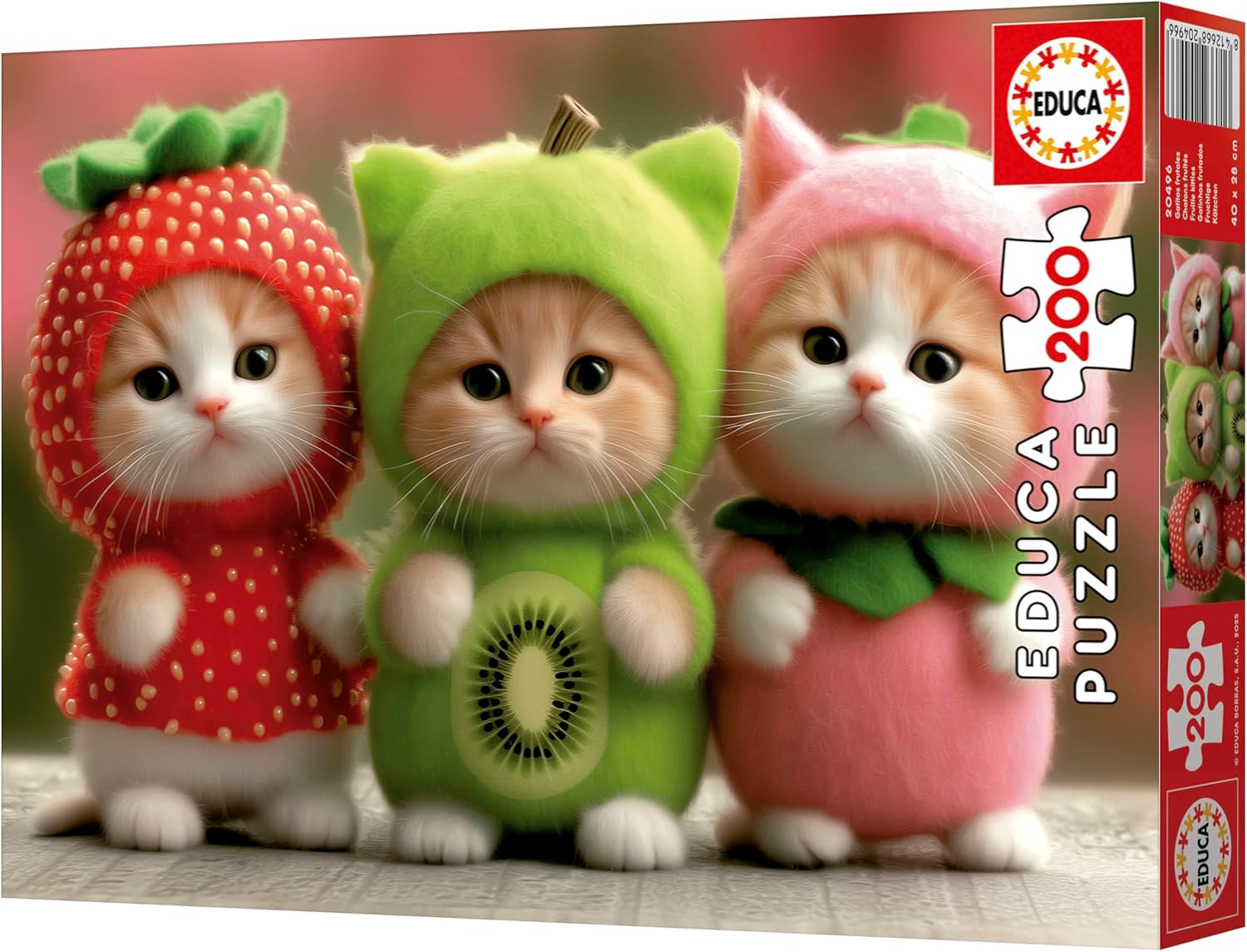 Construcciones Y Puzzles Educa Puzzle 200 Piezas Gatitos Frutales 40X28 Cm multicolor para niños