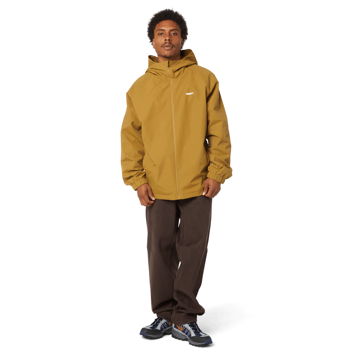 Chaqueta Huf All Caps Shell Jacket rich brown para unisex
