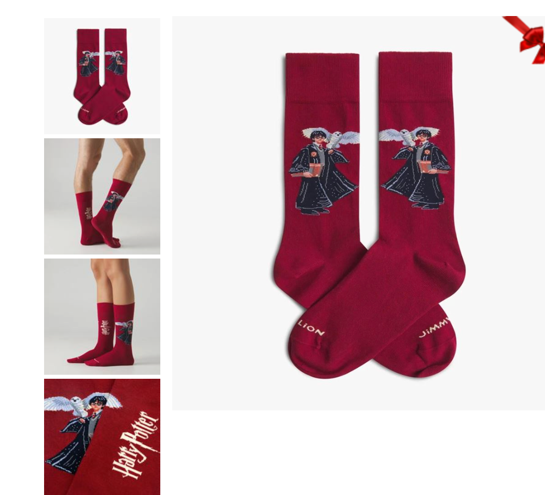 Calcetines Jimmy Lion Harry Potter The Boy burdeos para unisex