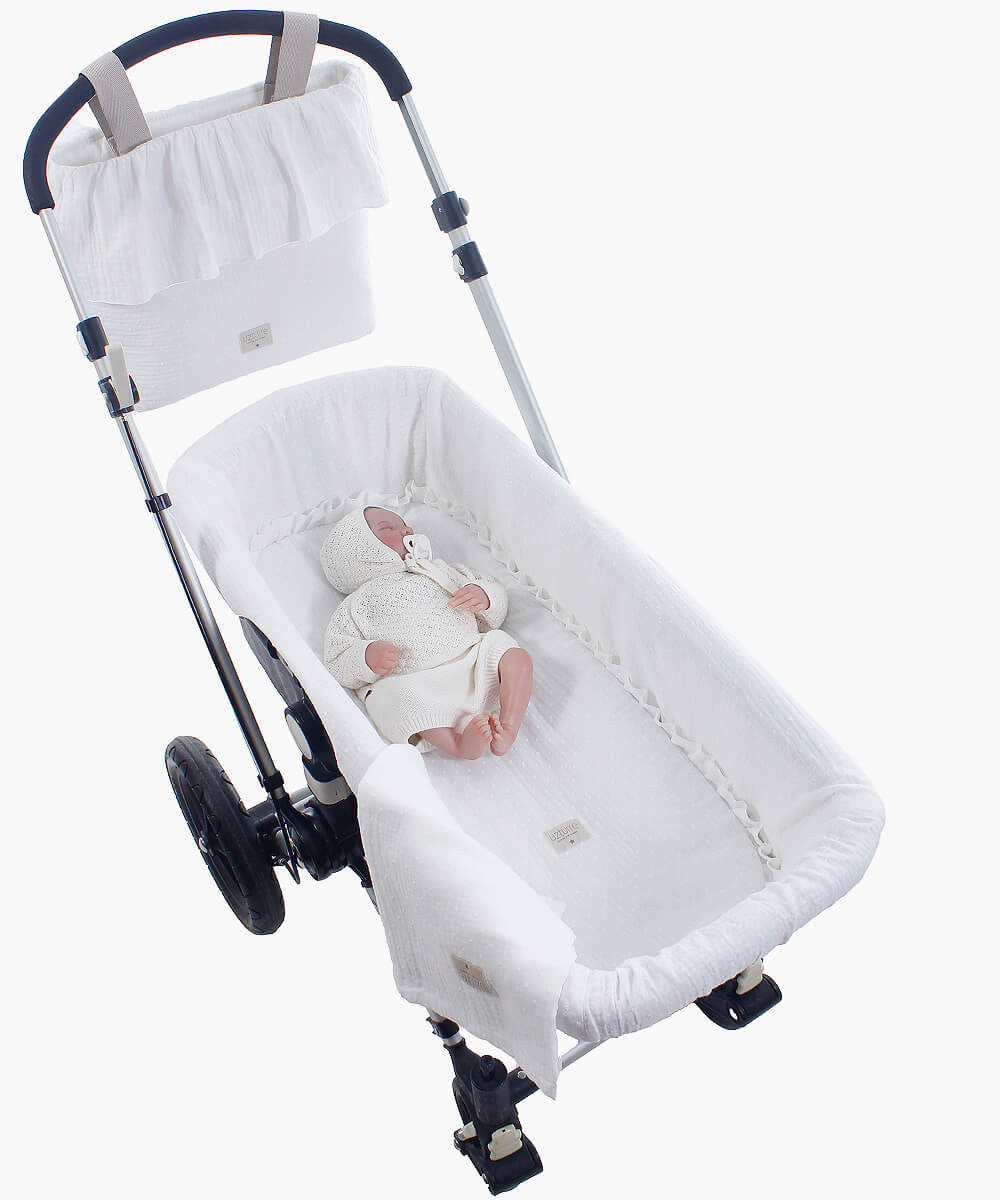 Paseo Uzturre Funda Interior Dual Para Capazo Luisa Beige marfil para bebe