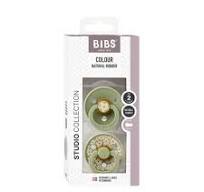 Lactancia Bibs 2 Chupetes Bibs Studio Colour Round Jasmine Sage Mix verde para bebe