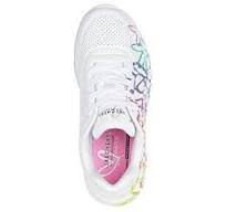 Zapatillas Skechers Uno Lite Metallic Joy white synthetic/ multi trim para mujer