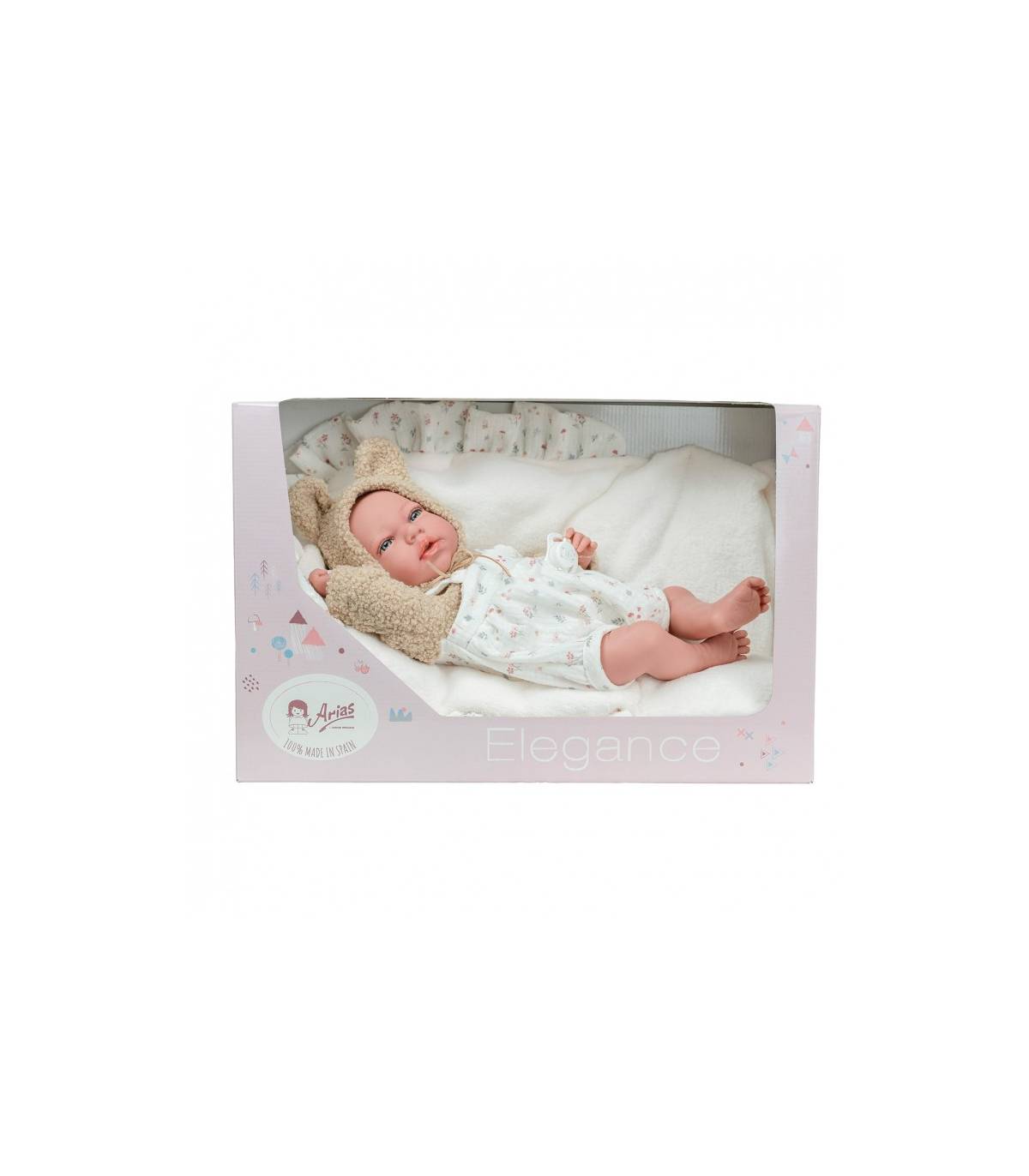 Muñecas Y Peluches Muñecas Arias Elegan 40Cm Andie Beige C/Cojin Peso Real multicolor para niños