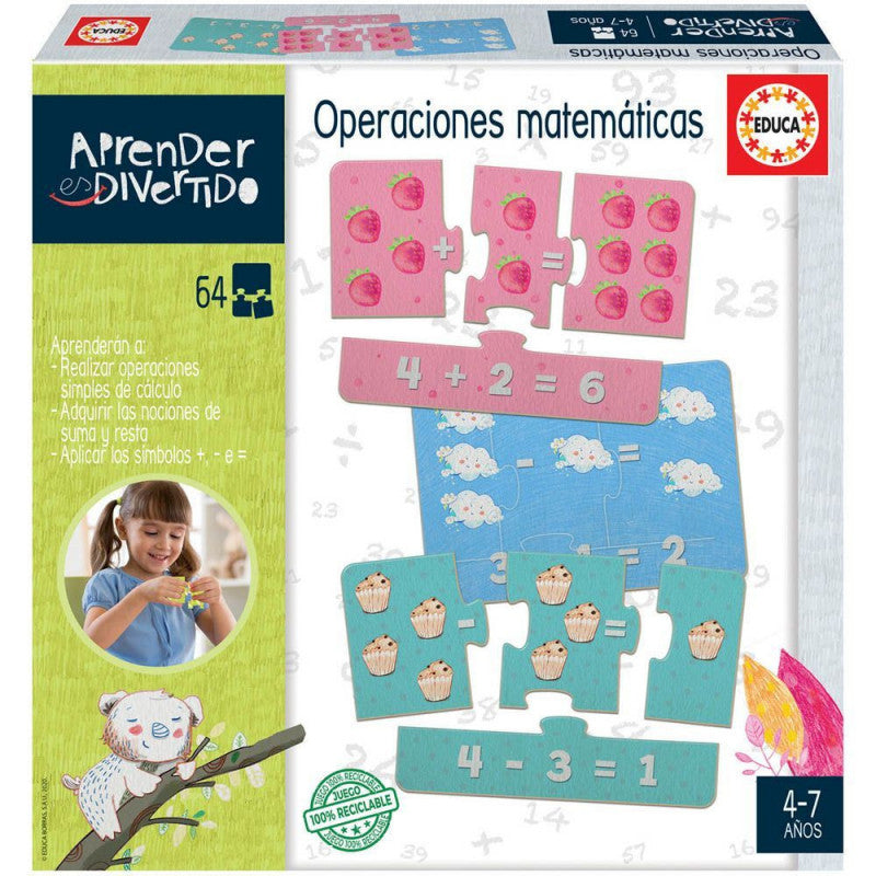 Juegos De Mesa Educa Aprender Es Divertido - Operaciones Matemáticas multicolor para niños