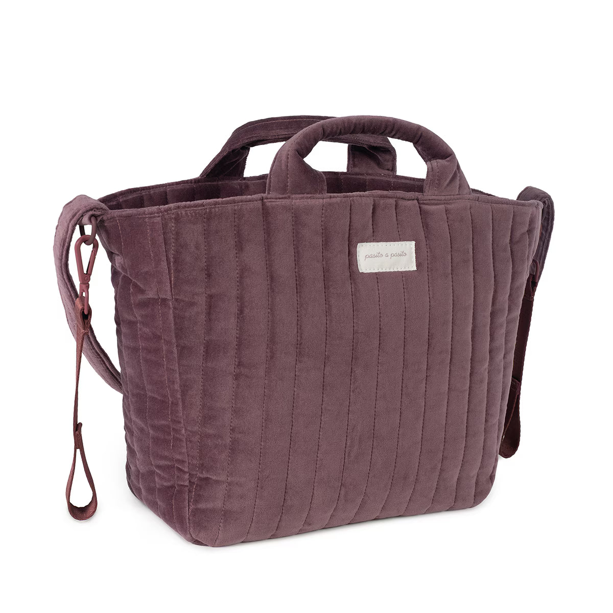 Paseo Pasito A Pasito Bolso Canastilla Cherry Velvet cereza para bebe
