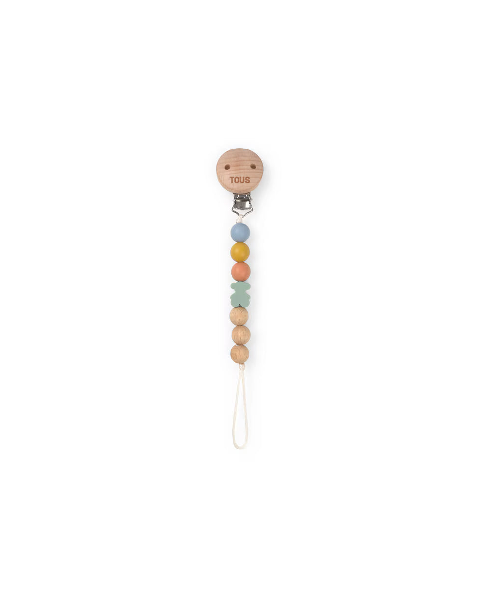 Regalos Tous 2101-00107-Multicolor sujetachupetes silicona / madera