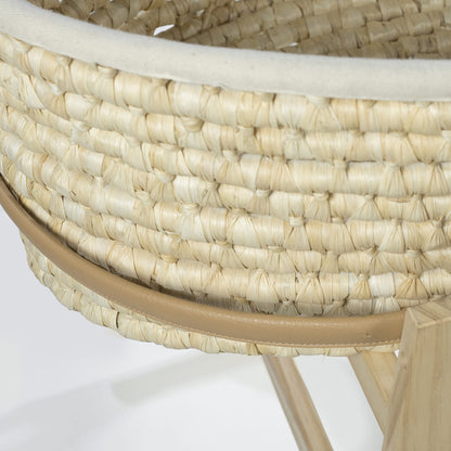 En Casa Walking Mum Soporte Moisés Mimbre Balancín Madera Natural beige para bebe