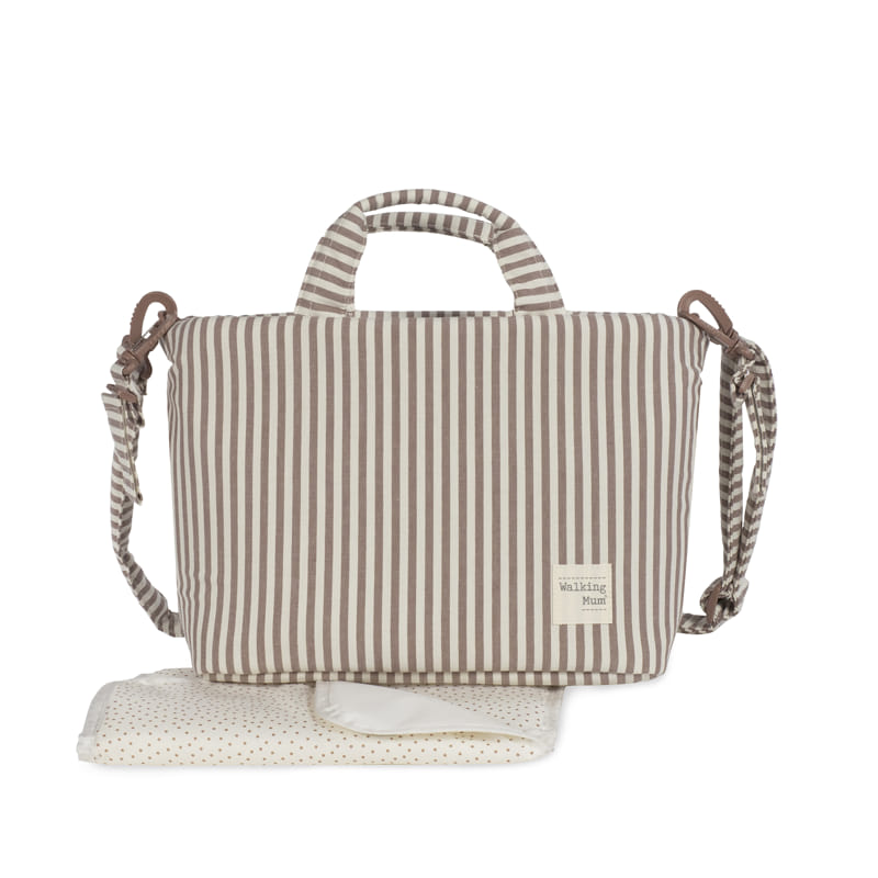 Paseo Walking Mum Bolso Canastilla Praliné Raya Moka multicolor para bebe