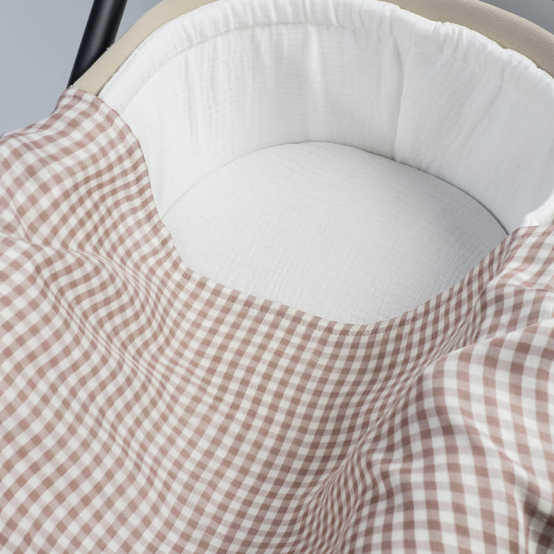 Paseo Walking Mum Muselina Bambú 120X120 Cm Praliné Vichy Moka multicolor para bebe