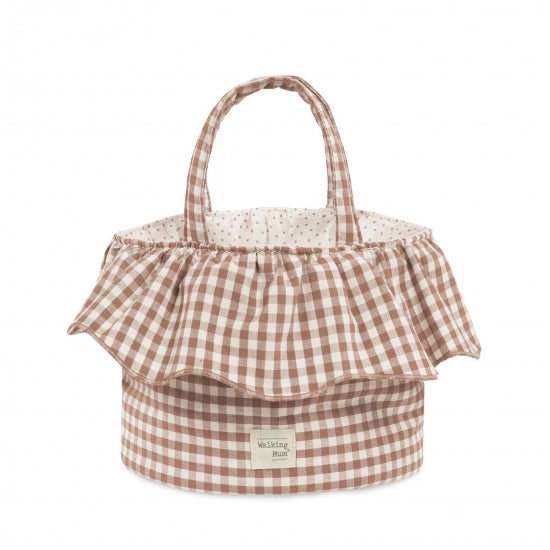 En Casa Walking Mum Cesta Organizadora Praliné Vichy Moka multicolor para bebe