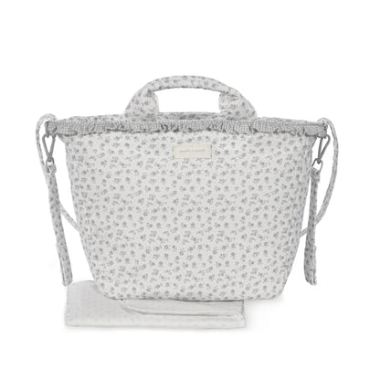 Paseo Pasito A Pasito Bolso Canastilla Little Bloom Flowers Gris multicolor para bebe