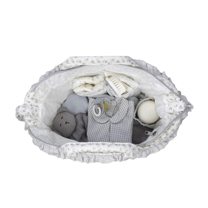 Paseo Pasito A Pasito Bolso Canastilla Little Bloom Flowers Gris multicolor para bebe