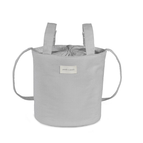 Paseo Pasito A Pasito Bolso Bouquet Little Bloom Vichy Gris multicolor para bebe