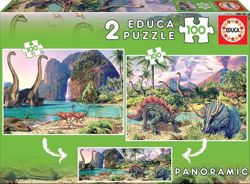 Juegos De Mesa Educa 2 Puzzles 100 Piezas Panoramic multicolor para niños