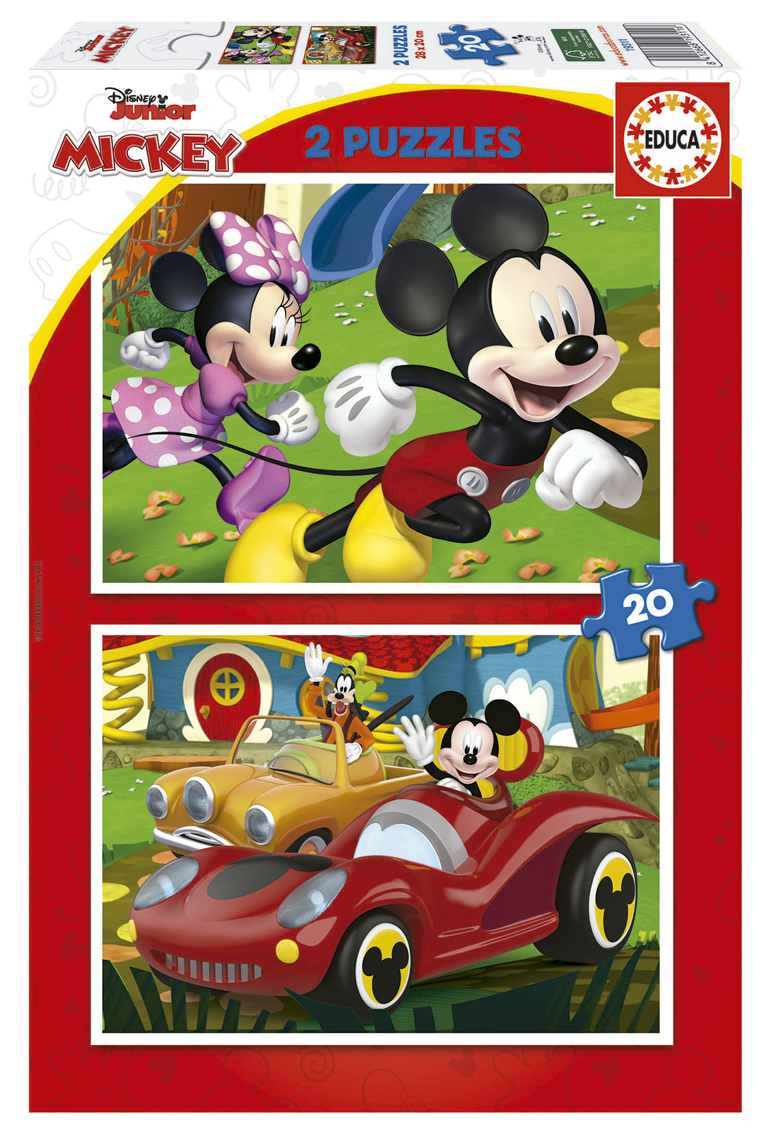 Juegos De Mesa Educa 2 Puzzles De 20 Piezas  multicolor para niños
