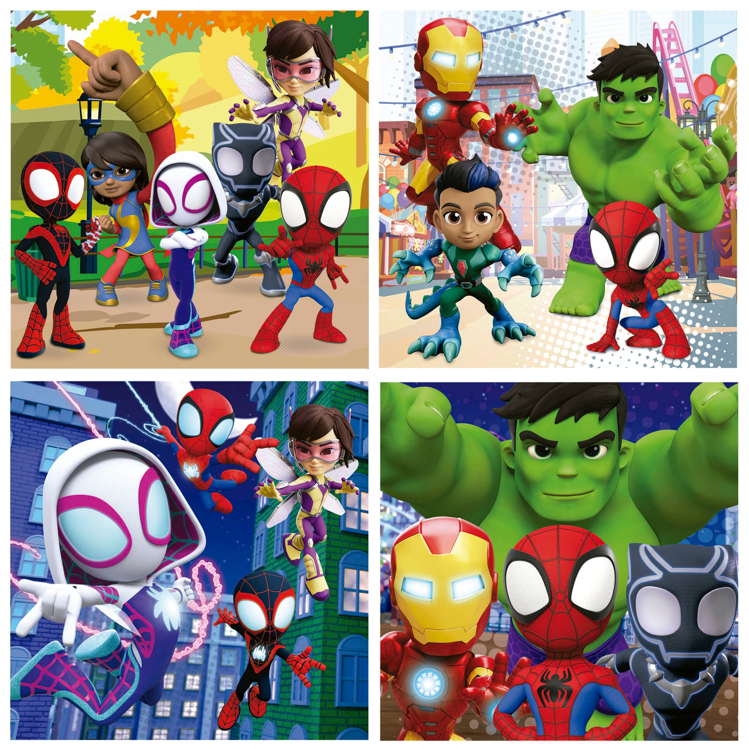 Construcciones Y Puzzles Educa Maleta 4 Puzzles Progresivos 6-9-12-16 Piezas Marvel Spidey & Friends multicolor para niños