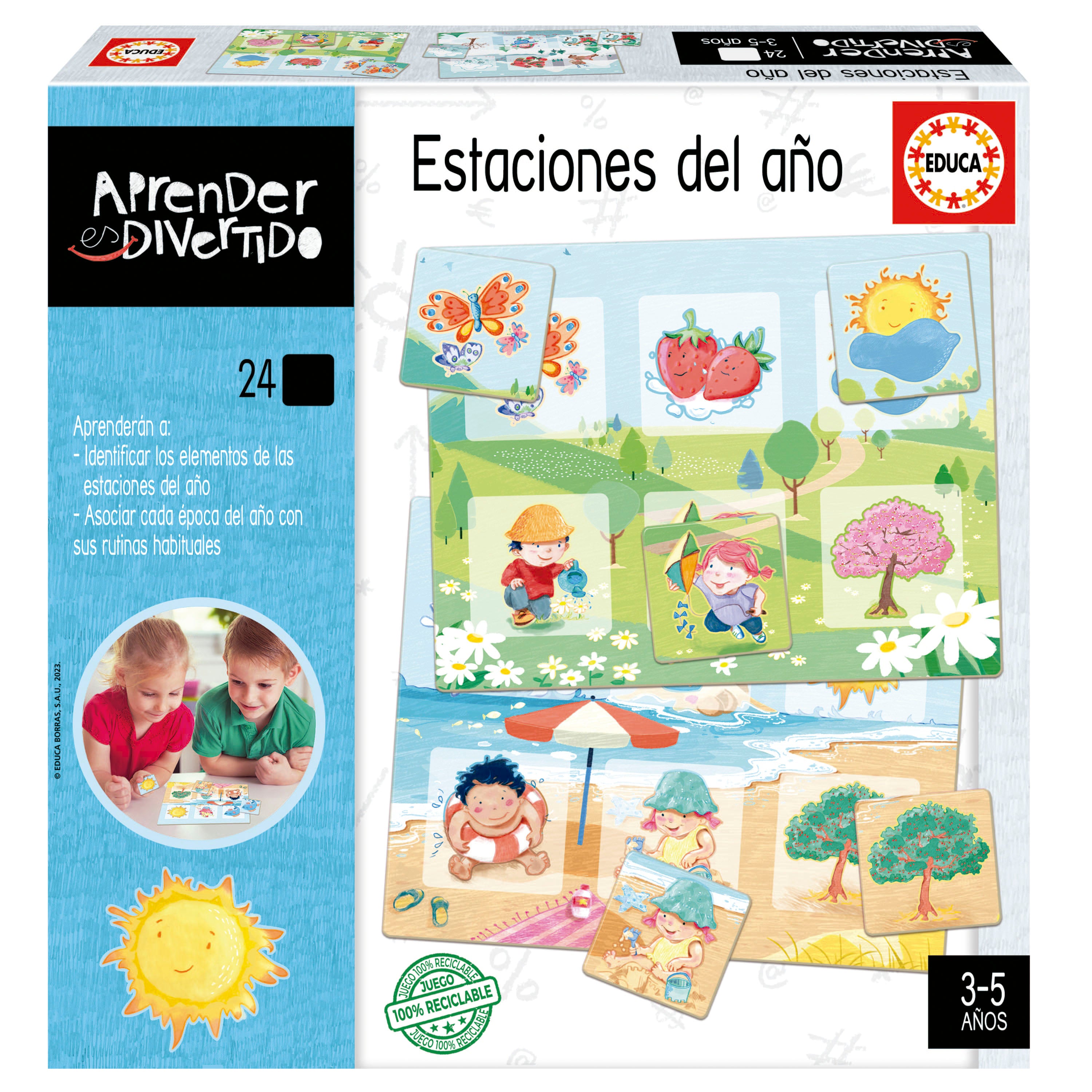 Juegos De Mesa Educa Aprender Es Divertido - Estaciones Del Año multicolor para niños