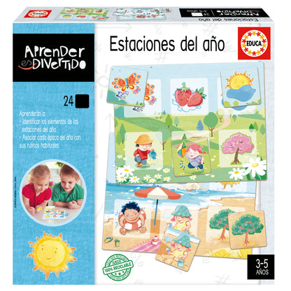 Juegos De Mesa Educa Aprender Es Divertido - Estaciones Del Año multicolor para niños