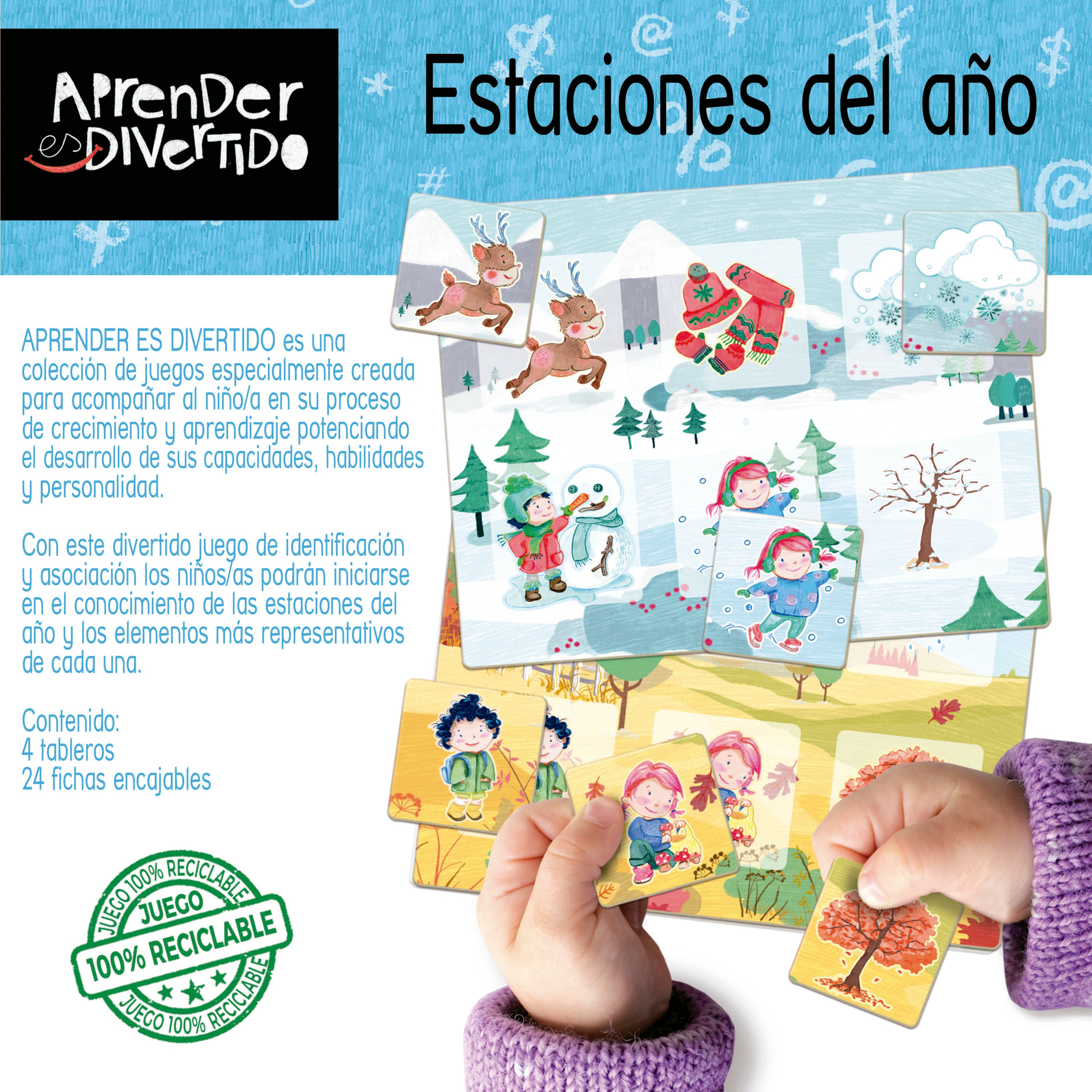 Juegos De Mesa Educa Aprender Es Divertido - Estaciones Del Año multicolor para niños