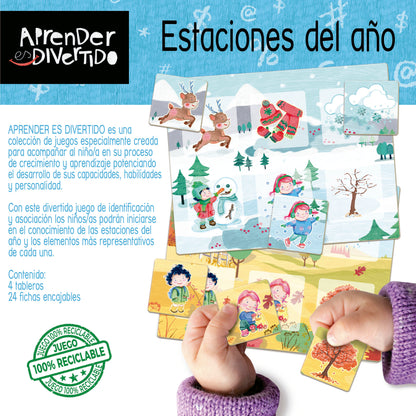 Juegos De Mesa Educa Aprender Es Divertido - Estaciones Del Año multicolor para niños