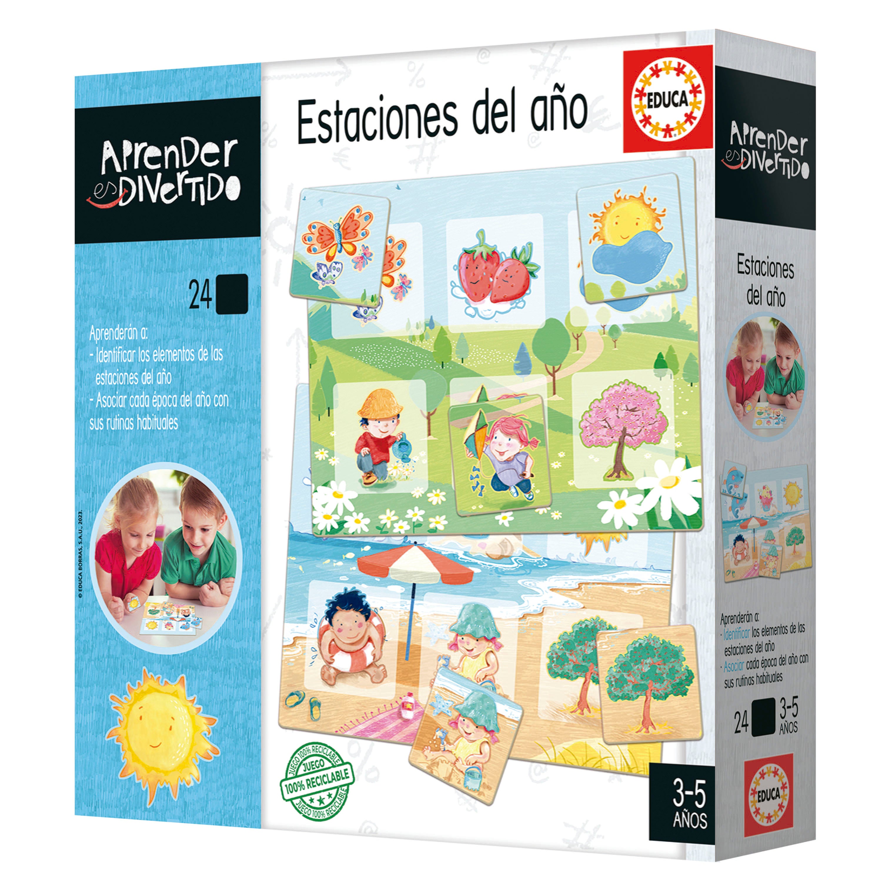 Juegos De Mesa Educa Aprender Es Divertido - Estaciones Del Año multicolor para niños