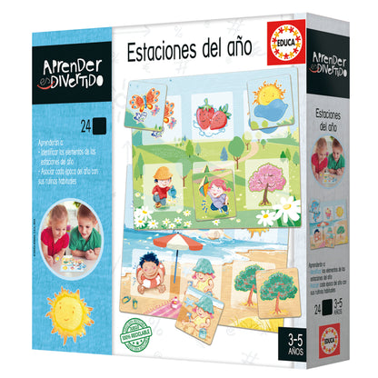 Juegos De Mesa Educa Aprender Es Divertido - Estaciones Del Año multicolor para niños
