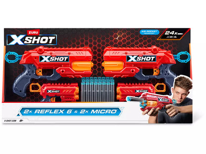 Aire Libre Zuru Xshot-Series 1-Combo Pack 2Pk Reflex 6 A multicolor para niños