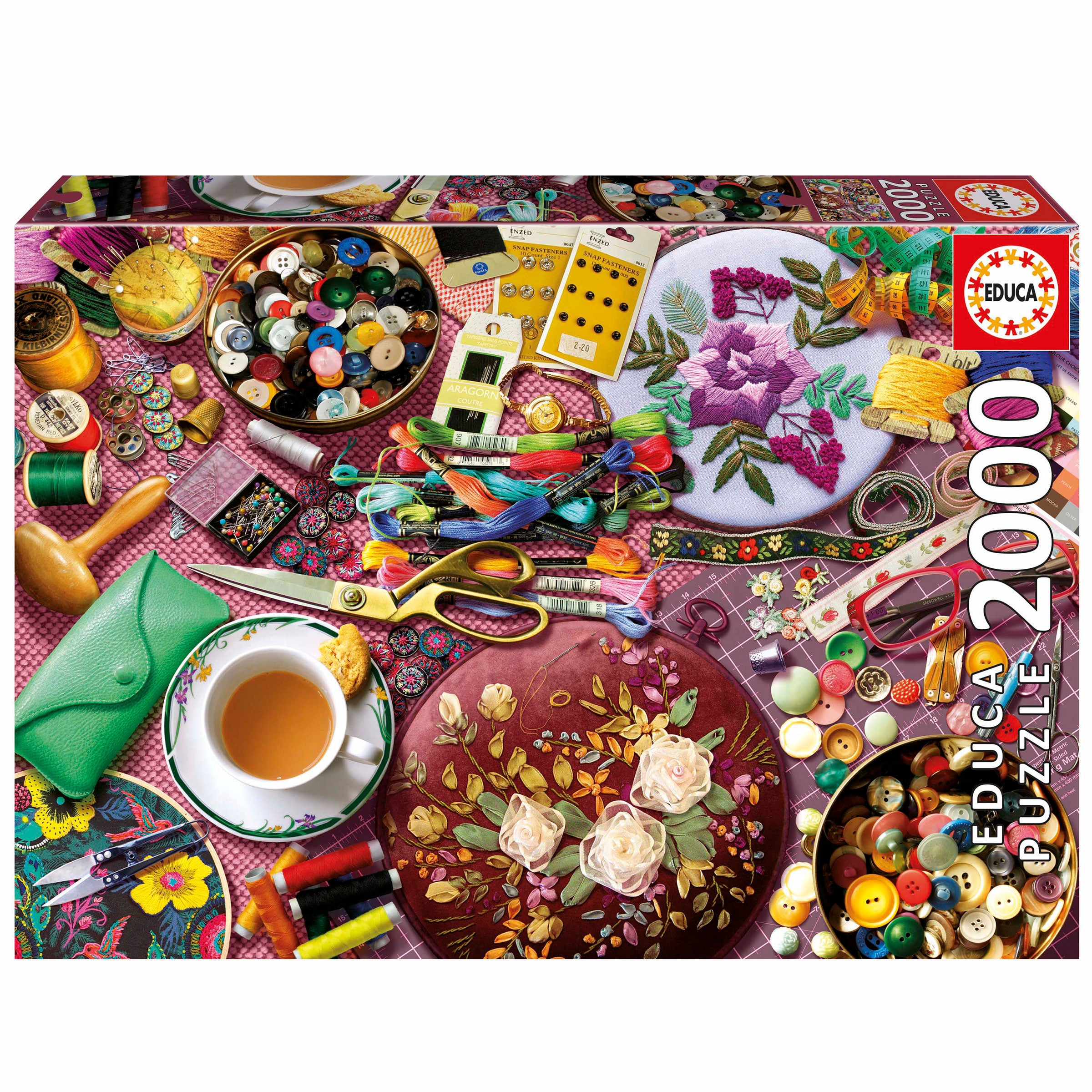 Construcciones Y Puzzles Educa Puzzle 2000 Piezas La Mesa De Costura multicolor para niños