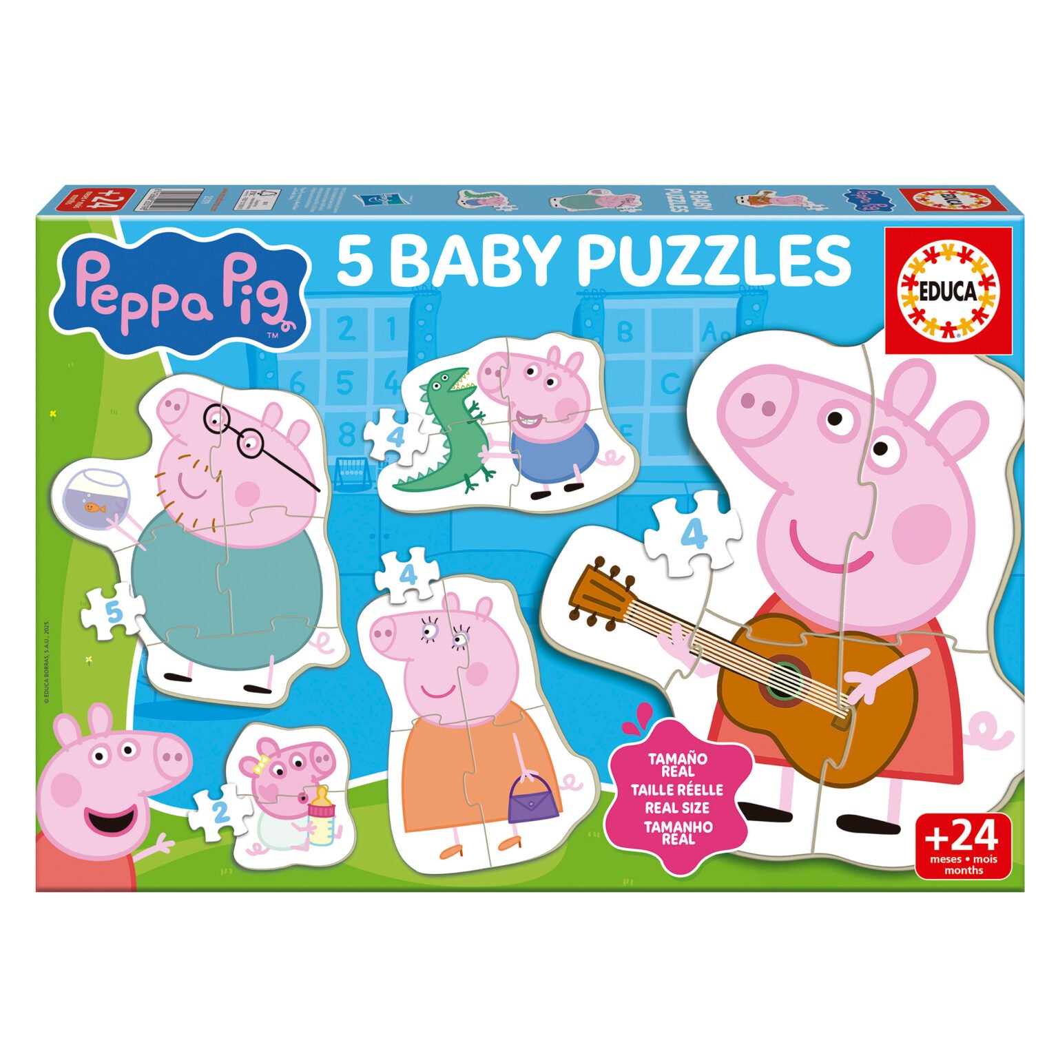 Juegos De Mesa Educa 5 Baby Puzzles Peppa Pig multicolor para niños