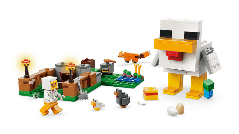Construcciones Y Puzzles Lego La Granja De Gallinas multicolor para niños