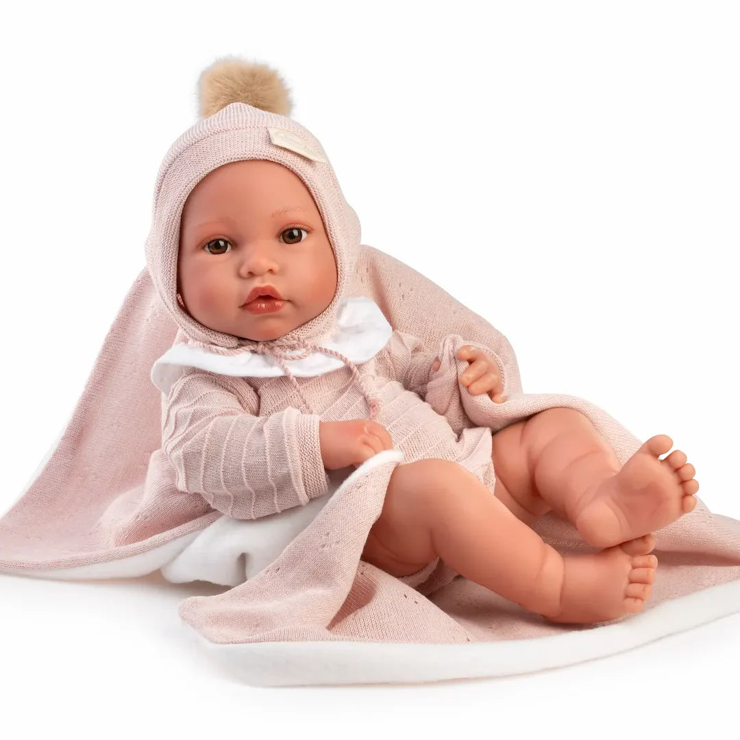Muñecas Y Peluches Muñecas Antonio Juan Recién Nacida Erika Toquilla Rosa multicolor para niños