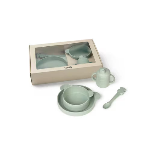 Para Comer Tous Vajilla De Silicona 4 Piezas Zoe Verde verde para bebe