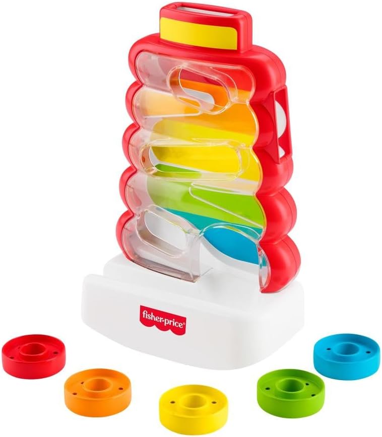 Primera Infancia Mattel Games Fisher-Price Pirámide De Aritos Que Caen multicolor para niños